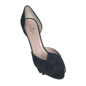 Kate Spade Sala Satin Glitter Heel Black